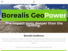 Tablet Screenshot of borealisgeopower.com